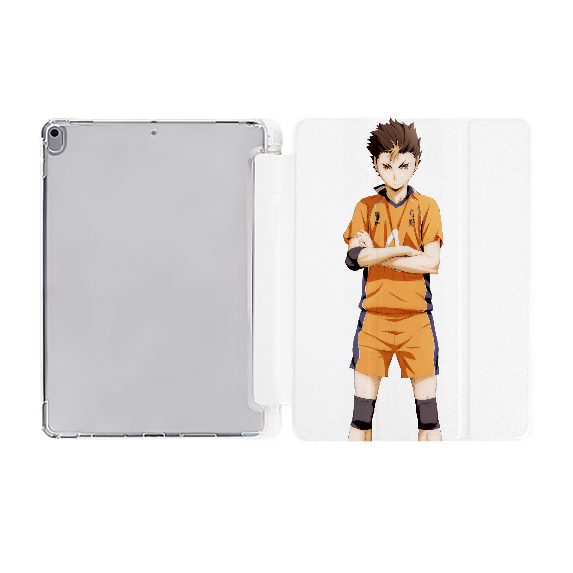 （画像用） ハイキュー!! Haikyu!! IPad ケース ペン収納付き 三つ折りスタンド PUレザー×シリコン 対応機種9.5/10.5/10.9インチ